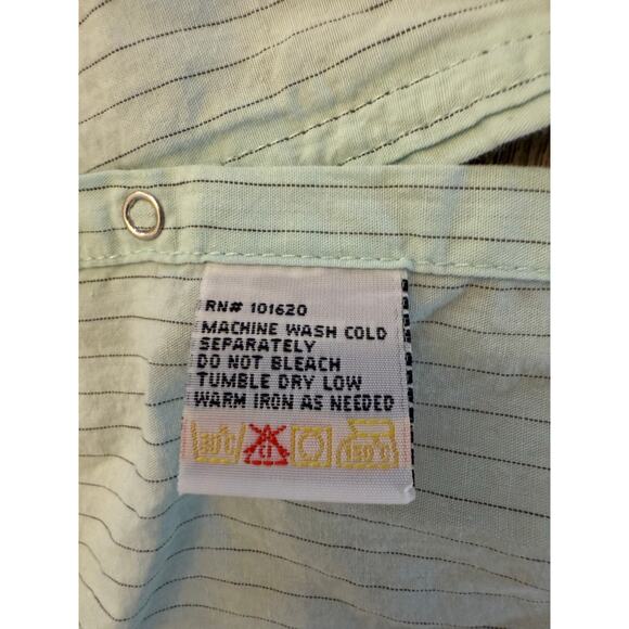 Cowgirl Coastal Country Pearl Button Y2K Western Embroiderd Teal Dress Size M - Picture 5 of 9